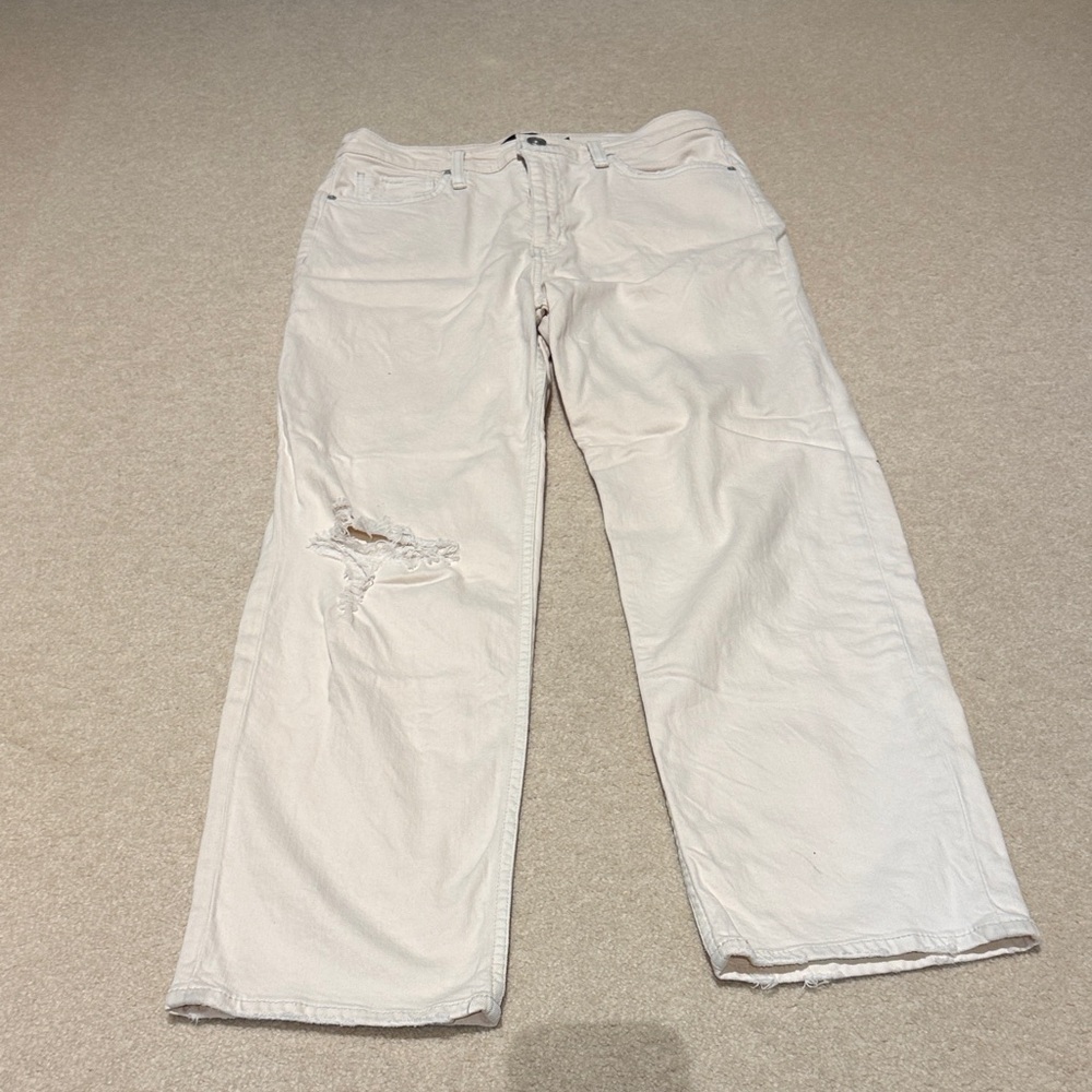 Hudson Jeans Cream Straight Leg Women Jeans
